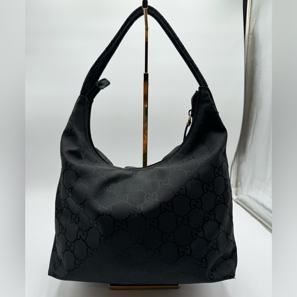 Gucci-Authentic-Canvas Hobo with Monogram GG logo - Double Pocket - Picture 6 of 15